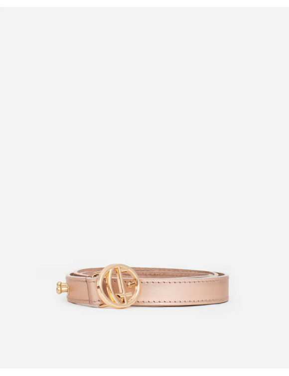 Cinto Cristina Moon Rose Gold Pele Metalizado